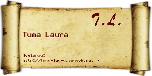 Tuma Laura névjegykártya